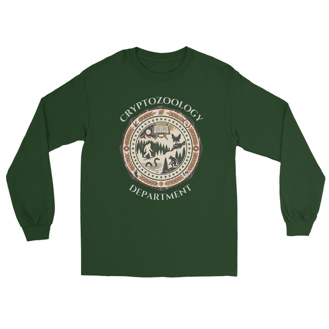 Cryptozoology Dept long sleeve - light text