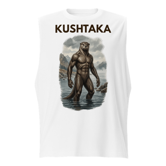 Kushtaka muscle shirt dark text