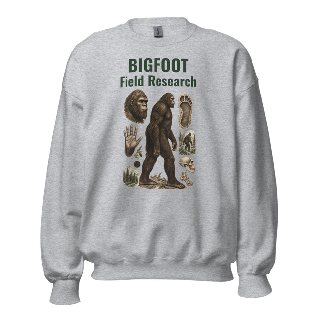 Bigfoot Field Research sweatshirt dark text