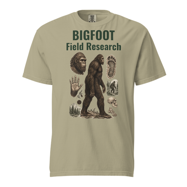 Bigfoot Field Research dark text, T-shirt