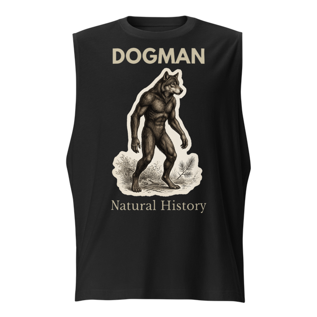 Dogman Natural History muscle shirt light text