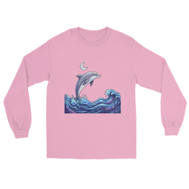 Jumping Dolphin Long Sleeve T‑Shirt