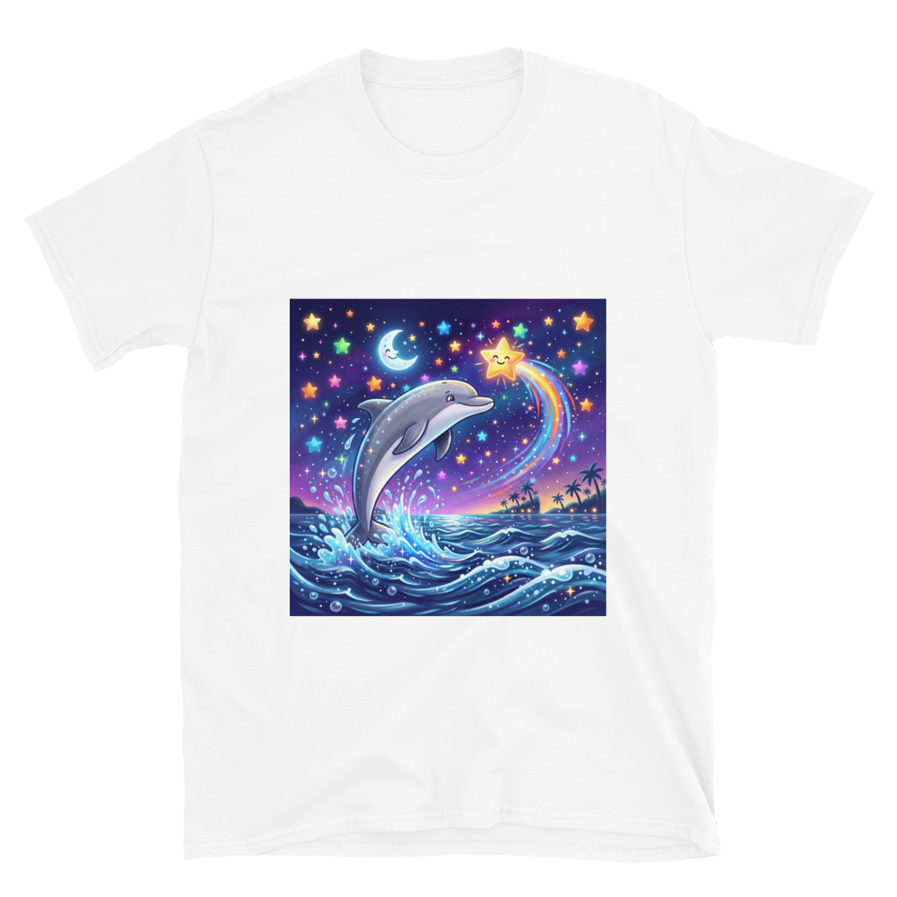 happy dolphin gildan t-shirt