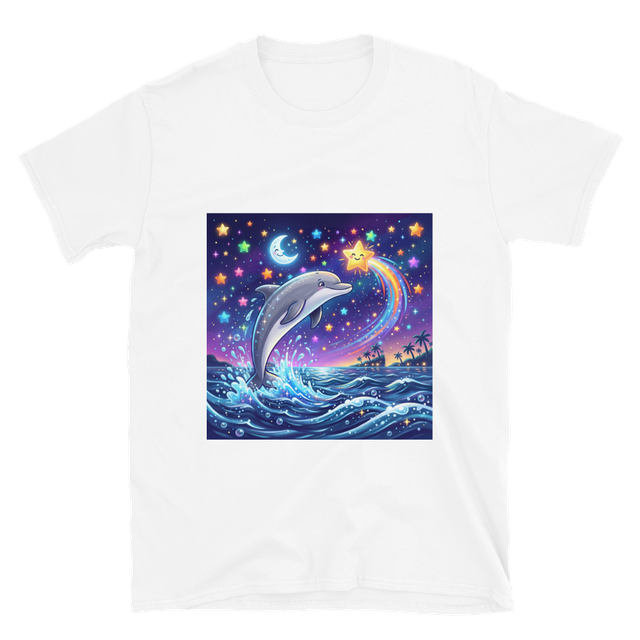 happy dolphin gildan t-shirt