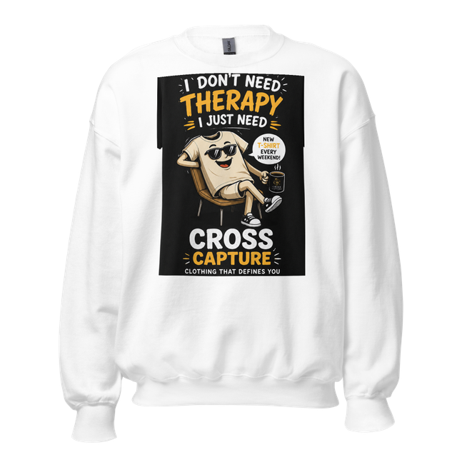 Cross capture unisex sweatshirt crew neck classic