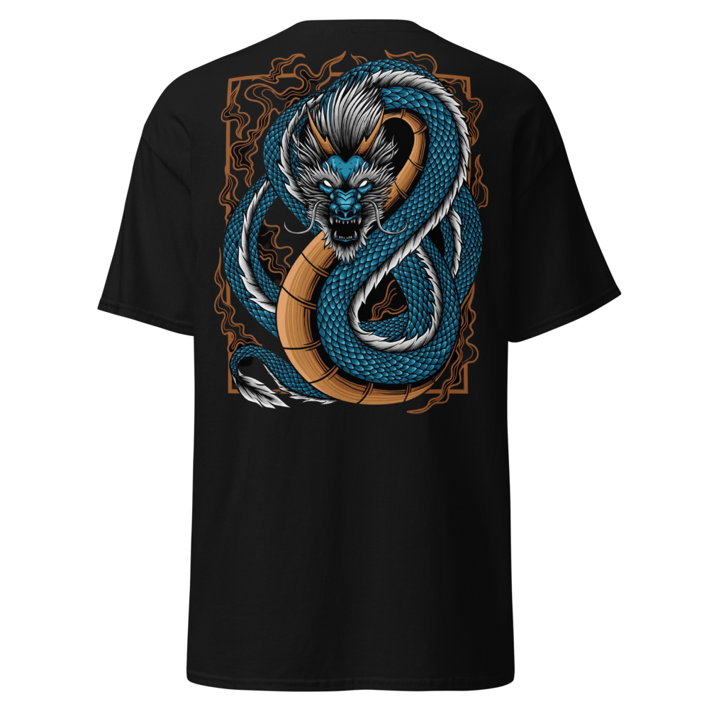 Unisex Classic dragon printed back T-shirt