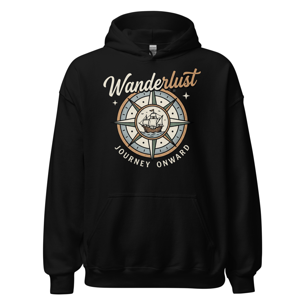 Black unisex hoodie