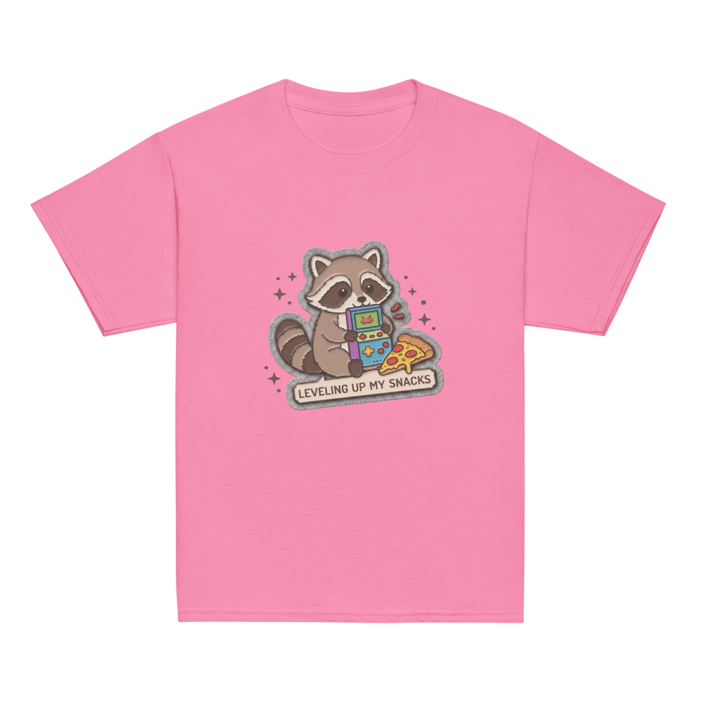 Retro Arcade Raccoon - Leveling Up My Snacks