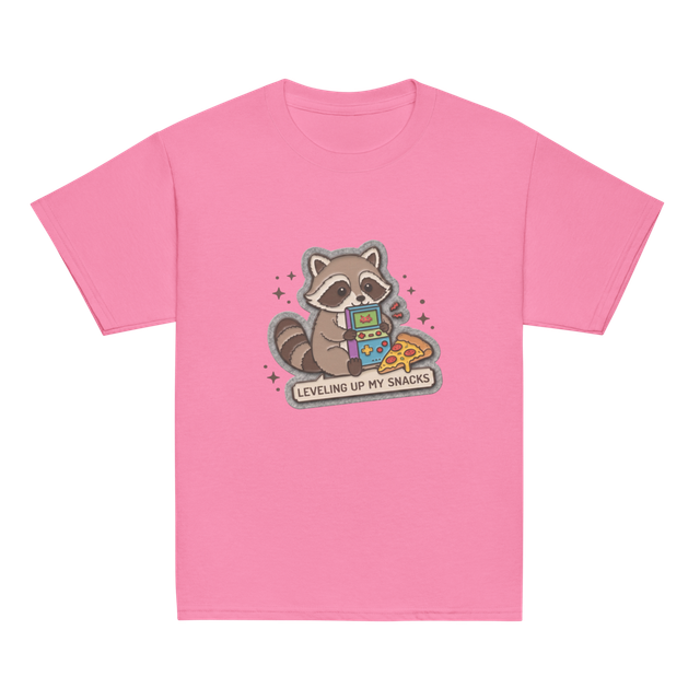 Retro Arcade Raccoon - Leveling Up My Snacks
