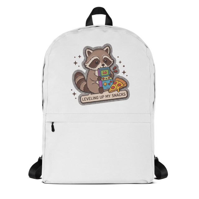 Retro Arcade Raccoon - Leveling Up My Snacks Mug