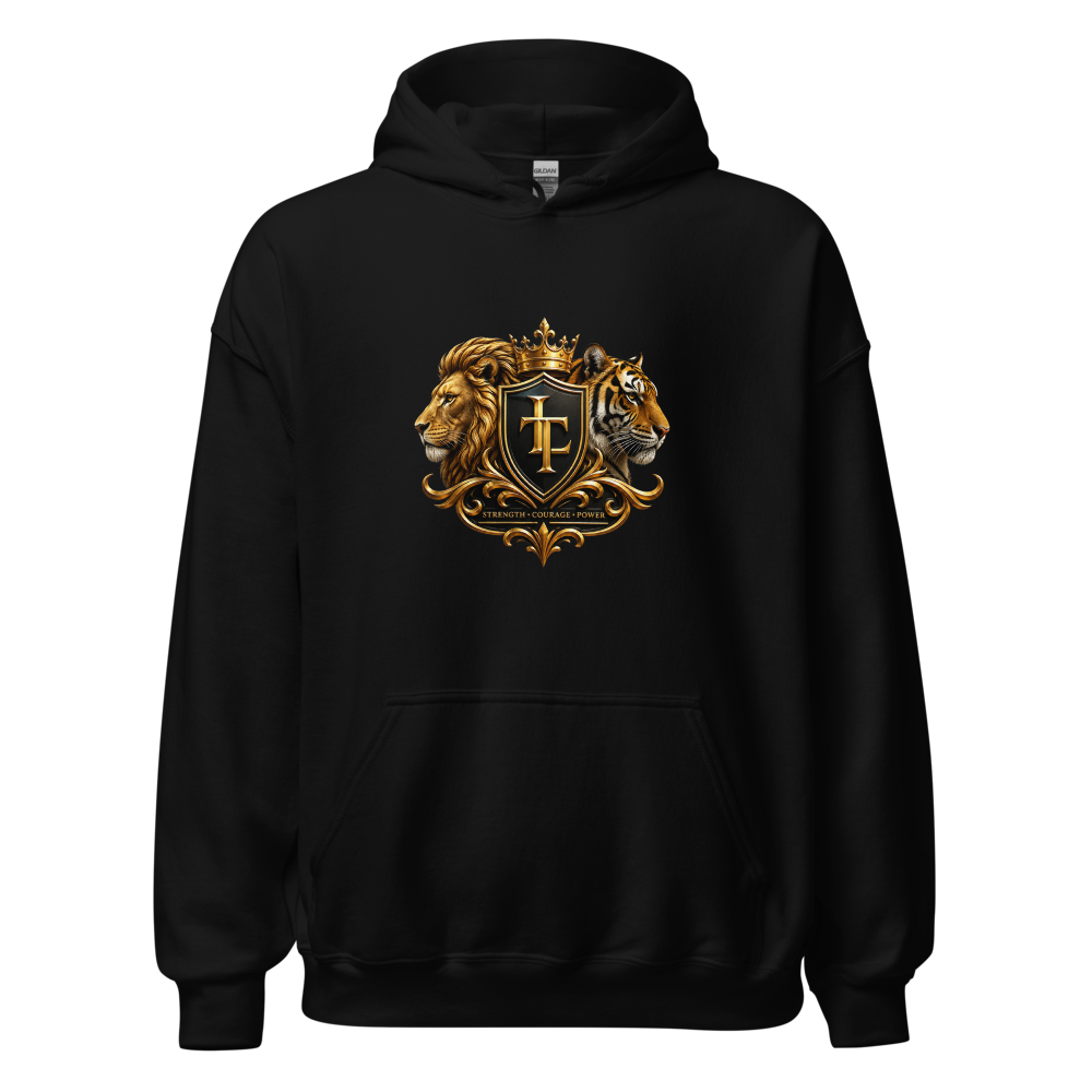 Luxury Lion & Tiger Crest Hoodie Design 