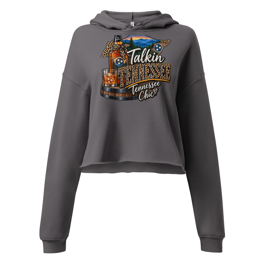 Ladies talkin Tennessee cropped hoodie