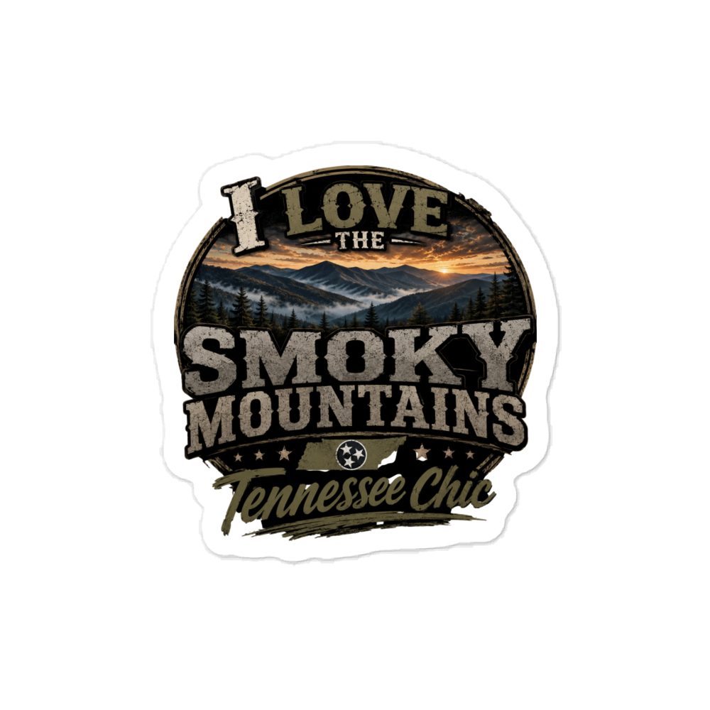 I love the smoky mountains vinyl sticker 