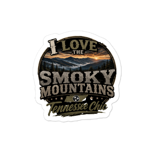 I love the smoky mountains vinyl sticker