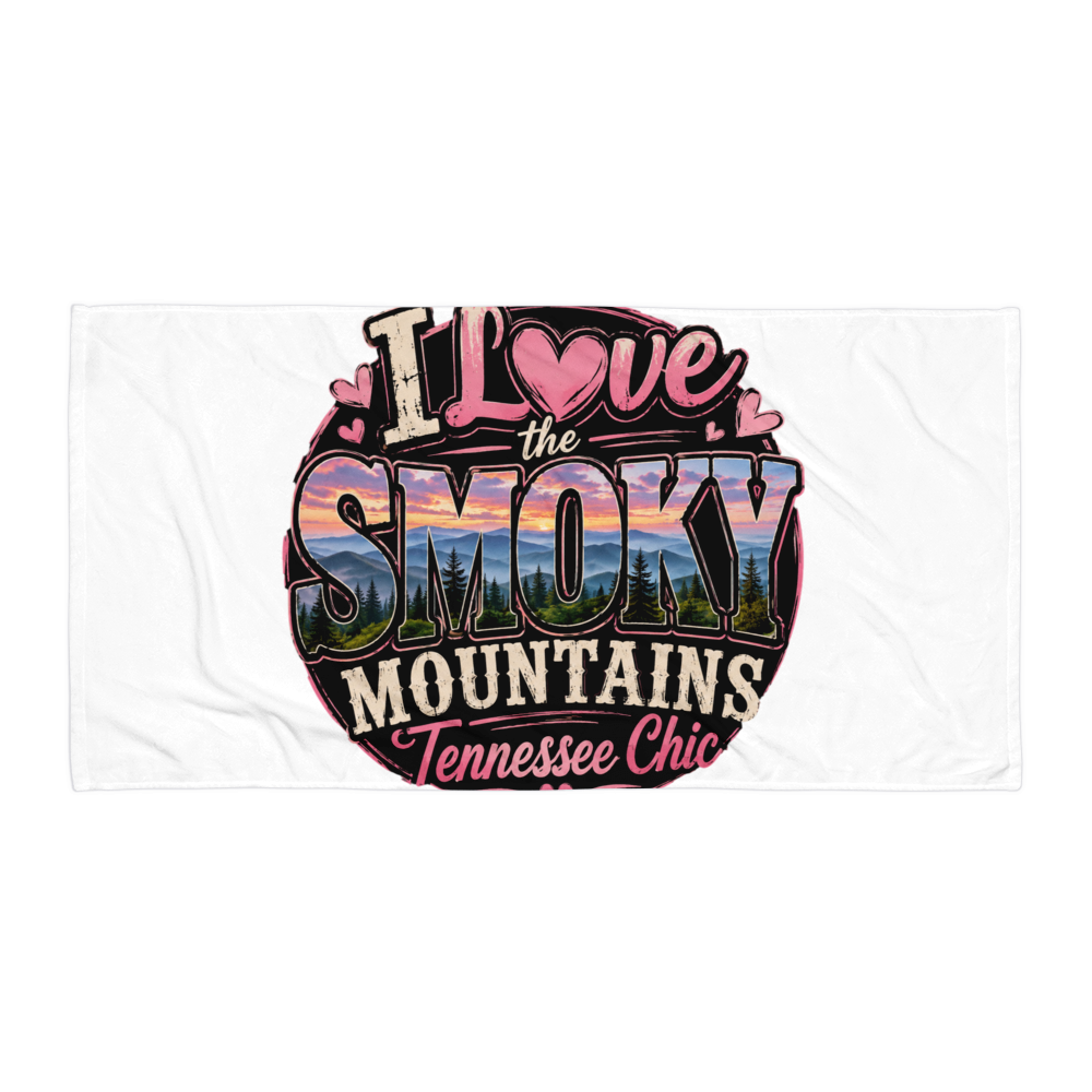 I love the smoky mountains beach towel