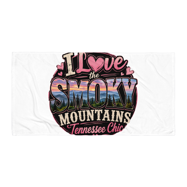 I love the smoky mountains beach towel