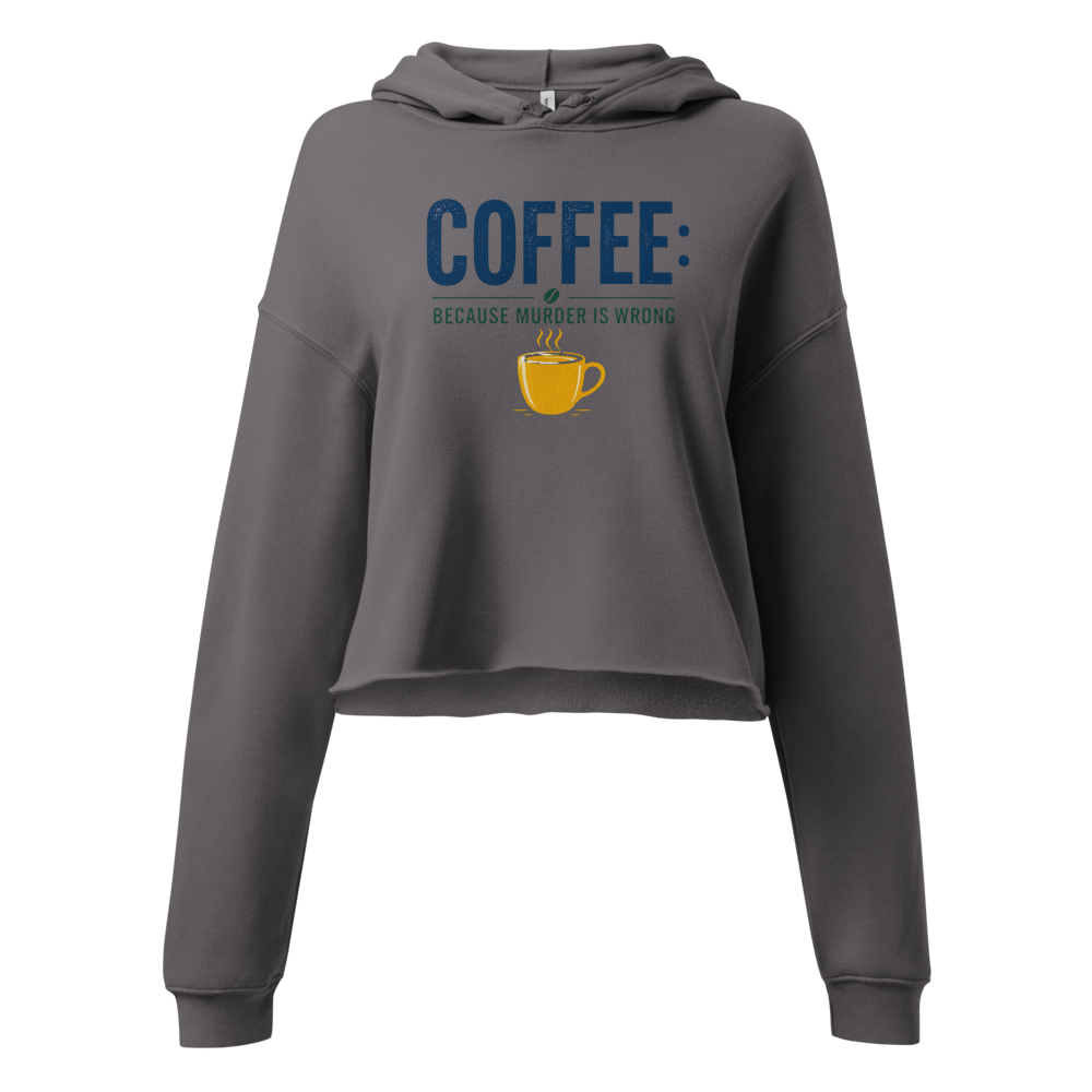 Funny Coffee Cropped Hoodie - Women's Coffee Tee