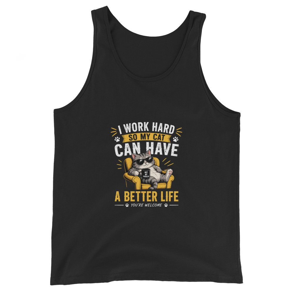  I Work Hard So My Cat Tank Top
