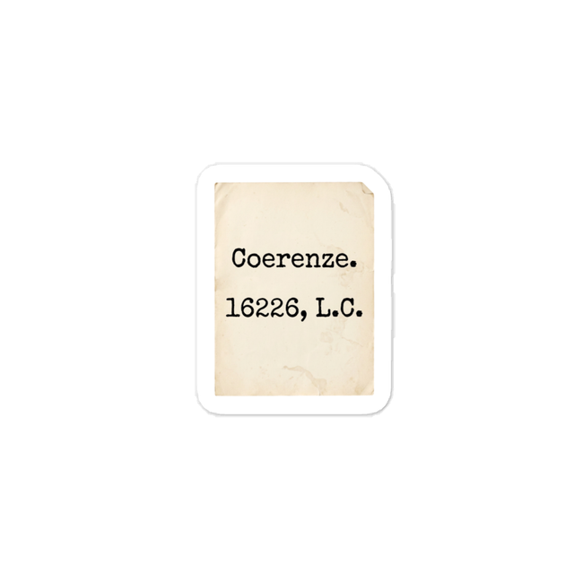 Coerenze. 16226, L.C.