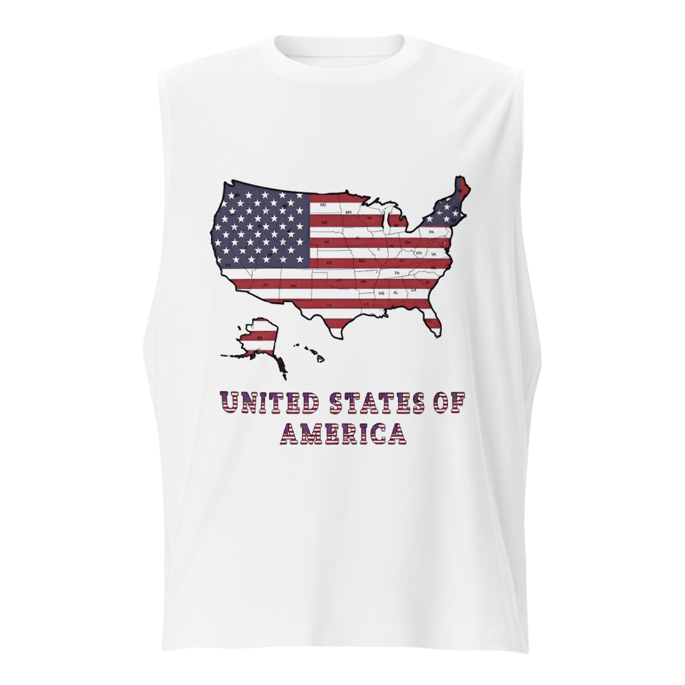 Unisex Muscle Shirt White USA
