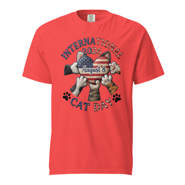 Unisex Garment-Dyed Heavyweight T-Shirt Red