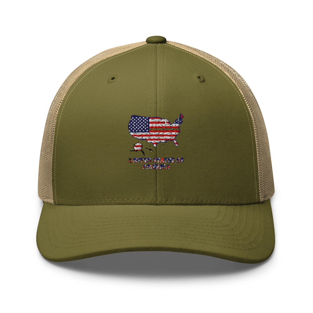 Retro Trucker Hat Yellow UNITED STATES