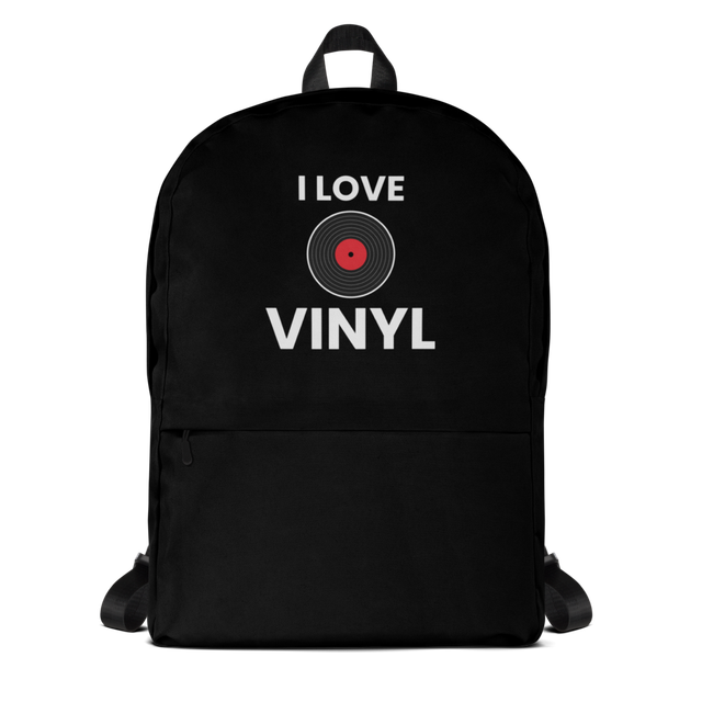 I Love Vinyl Backpack - Black