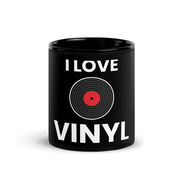 I Love Vinyl Mug - Black