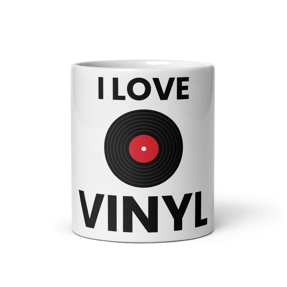 I Love Vinyl Mug - White