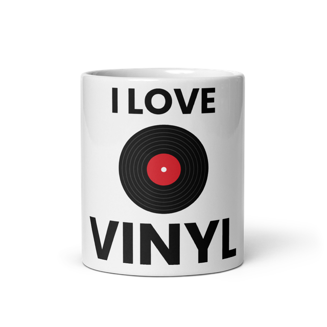 I Love Vinyl Mug - White