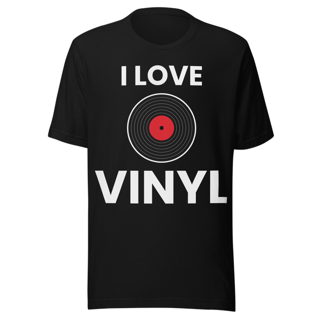 I Love Vinyl T-Shirt - Black