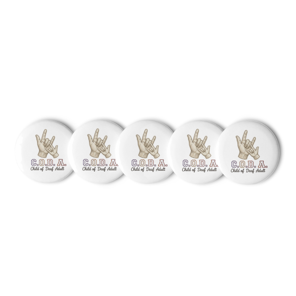 C.O.D.A Pin Buttons 5 piece set