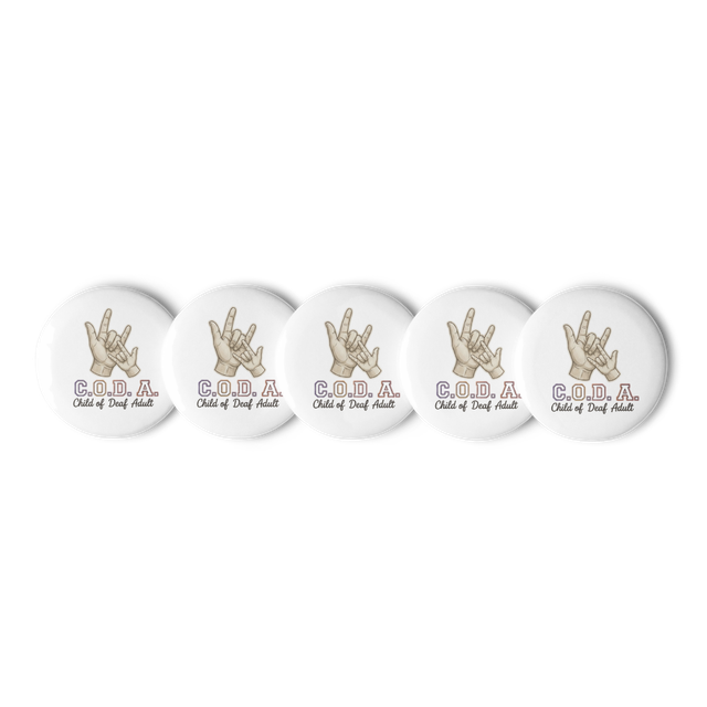 C.O.D.A Pin Buttons 5 piece set