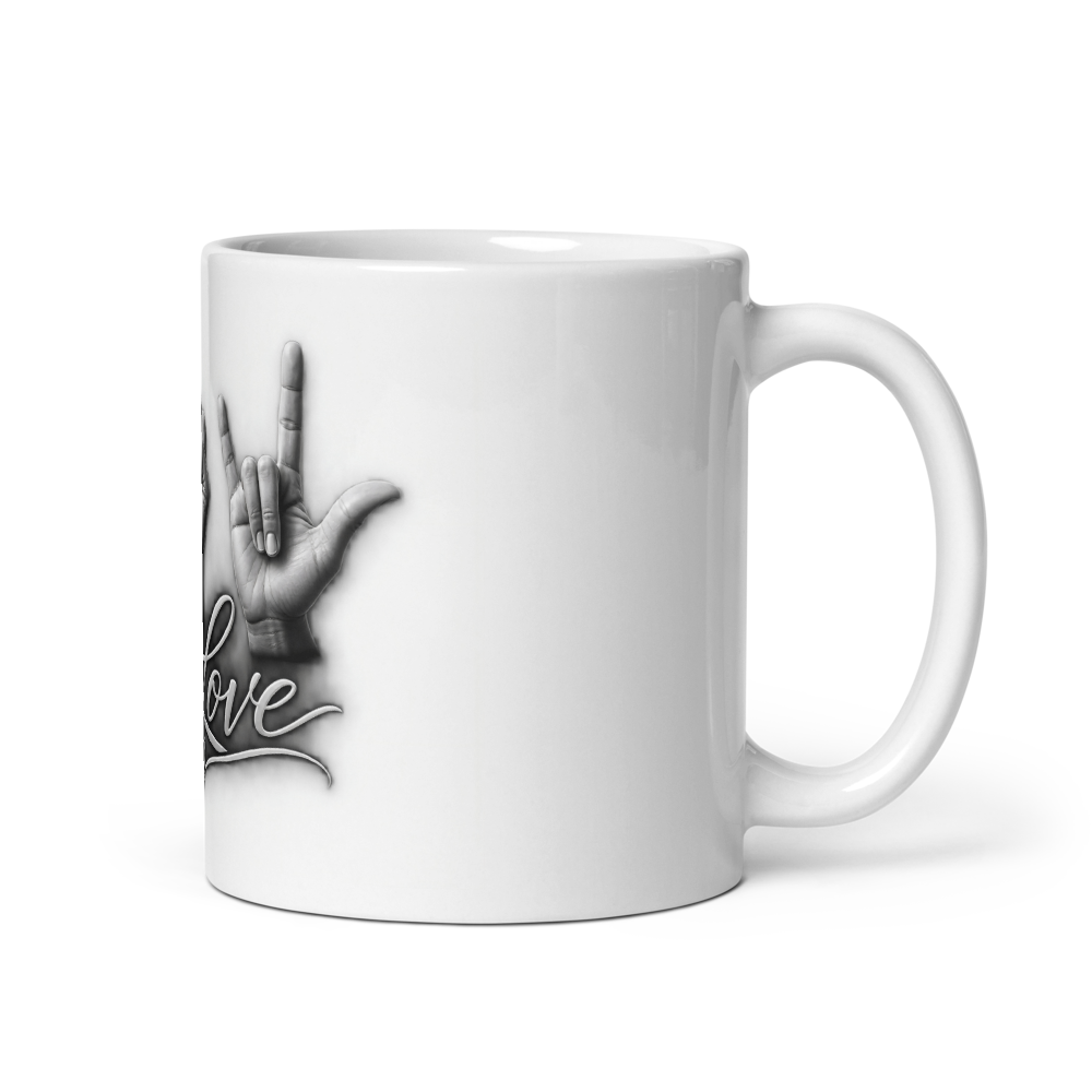 ASLove White Glossy Mug