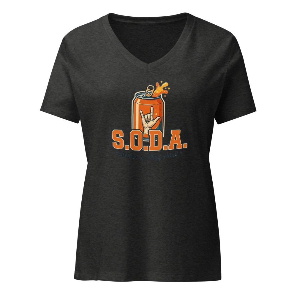 SODA Women's Relaxed V-Neck Tee