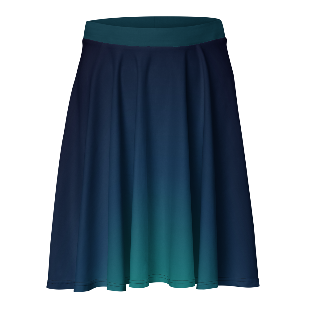 Present U.S. Clothing © Blue inferno Skater Skirt.