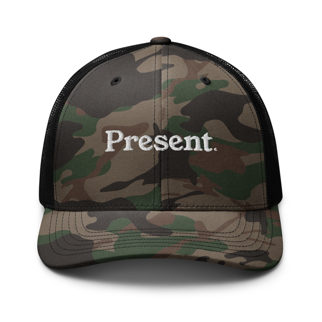 Camouflage Trucker Hat by Present U.S. Clothing ©