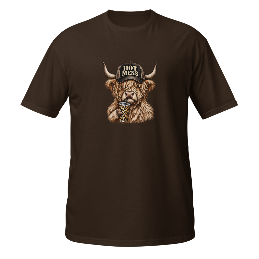 Hot Mess Highland Cow Funny Cow Lover