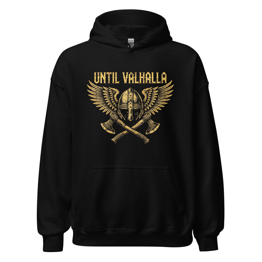 Until Valhalla Viking Hoodie - Norse Warrior Hood