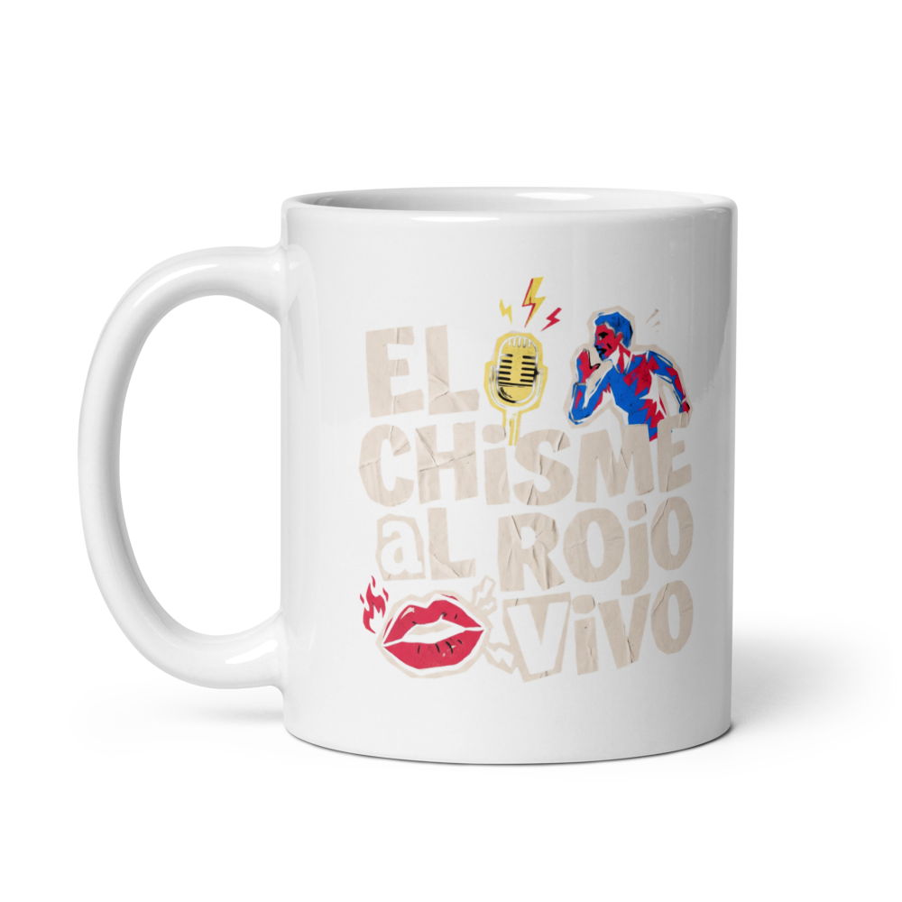 Taza blanca brillante