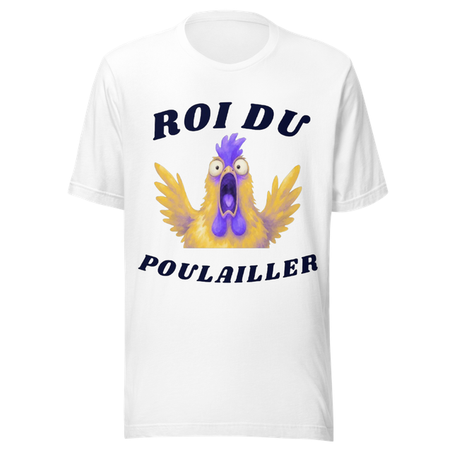 Poule apeurée - Roi du poulailler illustration