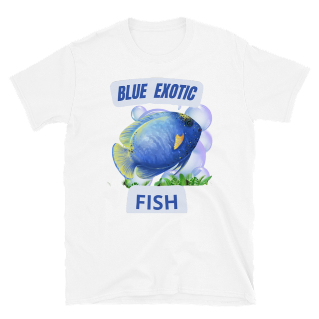 Blue Exotic Fish Illustration Underwater SceneArt