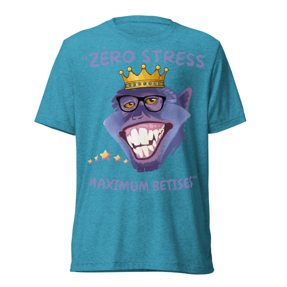 Macaque violet roi lunettes couronne sourire fun!!
