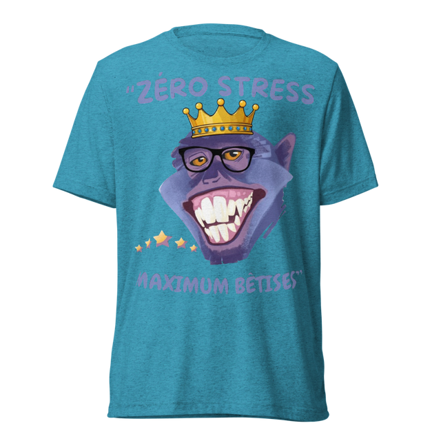 Macaque violet roi lunettes couronne sourire fun!!