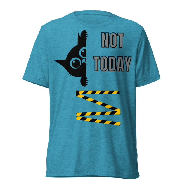 Not Today Cat Scared Funny Illustration Design