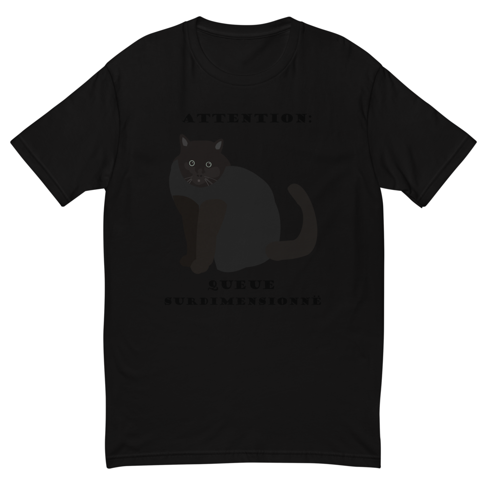 Chat noir drôle – Attention queue surdimensionnée!