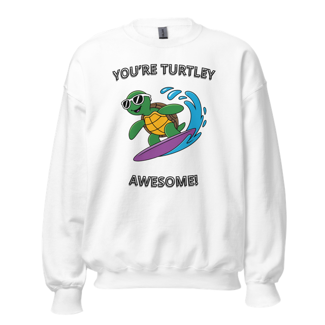 Funny Surfing Turtle with Sunglasses – turtley