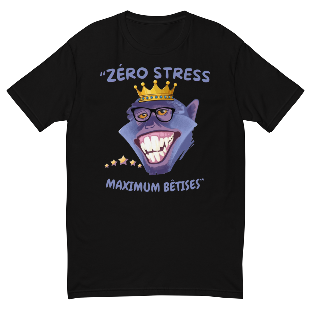 Macaque violet roi lunettes couronne sourire fun!!
