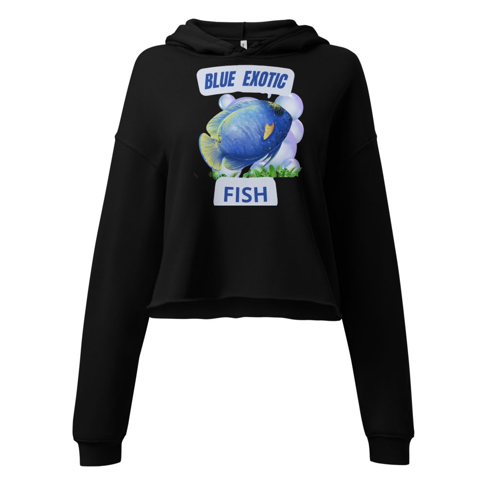 blue exotic fish illustration poisson