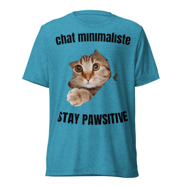 Chat Multicolore Minimaliste – Stay Pawsitive !